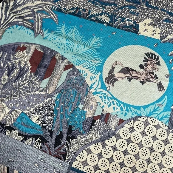 Vintage JPG Jean Paul Gaultier Japan Silk Blend All Over Print T Shirt Mens 40 - Picture 5 of 10